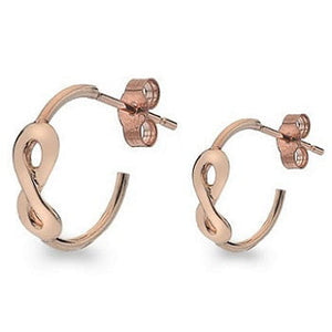 9K Rose Gold Large Infinity Hoop Earrings - Pobjoy Diamonds