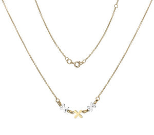Ladies 9K Yellow Gold Hugs & Kisses Pendant Necklace-Pobjoy Diamonds