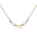 Ladies 9K Yellow Gold Hugs & Kisses Pendant Necklace