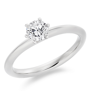 Gold Round Brilliant Cut Solitaire Lab Grown Diamond Ring