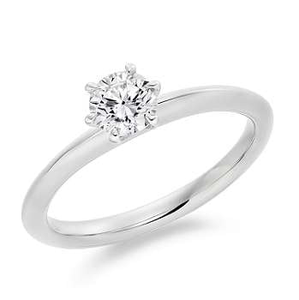 Custom Round Cut Solitaire Lab Grown Diamond Ring E/VS1 - Six Prong - Pobjoy Diamonds