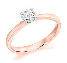 Load image into Gallery viewer, Lambourn Four Prong Round Cut Solitaire Diamond Ring