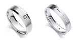 950 Platinum Ladies & Men's Diamond Wedding Ring Set SPECIAL OFFER - Pobjoy Diamonds