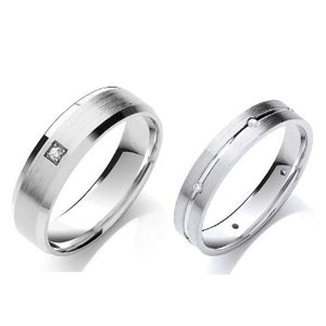 950 Platinum Ladies & Men's Diamond Wedding Ring Set SPECIAL OFFER