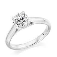Load image into Gallery viewer, Platinum 10.00 Carat Lab Grown Round Brilliant Cut Diamond Ring E/VS1