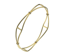 Load image into Gallery viewer, 9K Yellow &amp; White Gold Solid Lattice Bangle - Pobjoy Diamonds