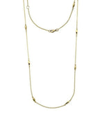 9K Yellow Gold Ladies Oval Pod Necklace-Pobjoy Diamonds