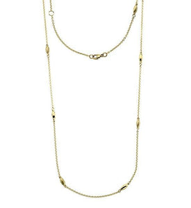 9K Yellow Gold Ladies Oval Pod Necklace-Pobjoy Diamonds