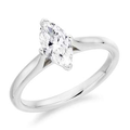 Custom Marquise Cut Lab Diamond Ring E/VS1 - Pobjoy Diamonds