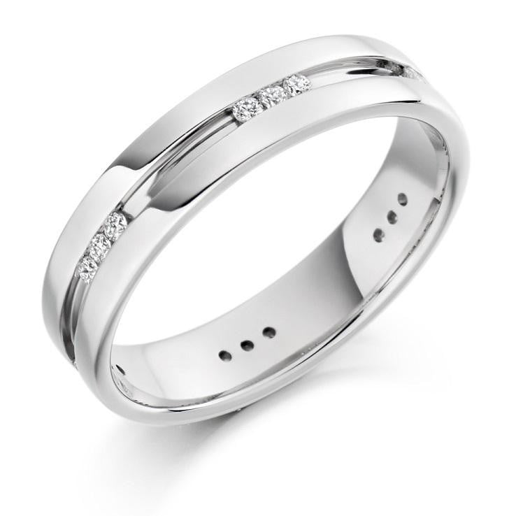 950 Platinum Gents 0.25 CTW Diamond Ring F-G/VS - Pobjoy Diamonds