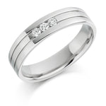 Gents 950 Palladium 0.14 CTW Diamond Ring - Pobjoy Diamonds