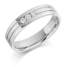 Load image into Gallery viewer, Gents 950 Palladium 0.14 CTW Diamond Ring - Pobjoy Diamonds