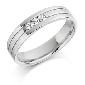 Gents 950 Palladium 0.14 CTW Diamond Ring - Pobjoy Diamonds