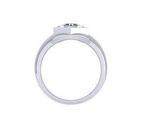 Platinum Two Carat Solitaire Lab Diamond Mens Ring - E/VS1