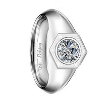 Load image into Gallery viewer, Mens Platinum Solitaire Lab Diamond Ring
