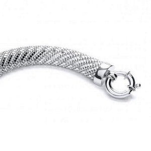 Sterling Silver Ladies Mesh Bracelet