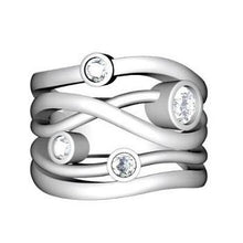 Load image into Gallery viewer, 18K Gold 1.40 Carat Assymetrical Diamond Set Engagement Ring - F/VS2 - Pobjoy Diamonds