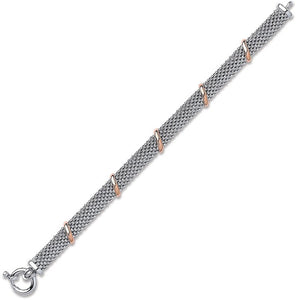 Sterling Silver & Rhodium Mesh Bracelet - Pobjoy Diamonds