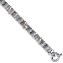 Load image into Gallery viewer, Sterling Silver &amp; Rhodium Mesh Bracelet - Pobjoy Diamonds