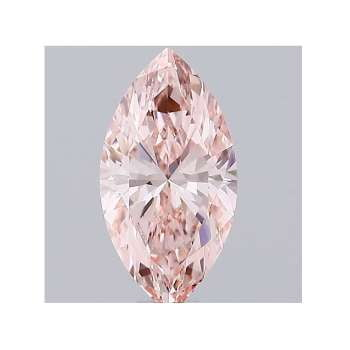 Fancy Intense Pink Marquise Cut Lab Grown Diamond 1.08 Carat VS1 - Pobjoy Diamonds