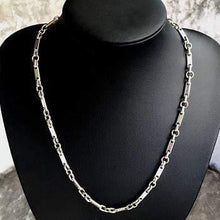 Load image into Gallery viewer, 9K Yellow Gold &amp; Sterling Silver Bar Figaro Necklace