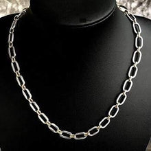 Load image into Gallery viewer, 9K Yellow Gold &amp; Sterling Silver Ladies Oval Link Necklace - Pobjoy Diamonds