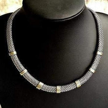 Load image into Gallery viewer, 9K Yellow Gold &amp; Sterling Silver Collar Necklace