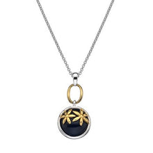 Load image into Gallery viewer, Sterling Silver Onyx &amp; Gold Plate Drop Pendant &amp; Necklace - Pobjoy Diamonds