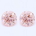 18K Gold 1.20 Carat Fancy  Orangy Pink Lab Diamond Earrings - VS1 - Pobjoy Diamonds