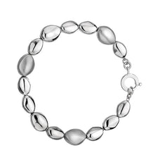 Load image into Gallery viewer, Smooth &amp; Brushed Sterling Silver Bracelet - Pobjoy Diamonds
