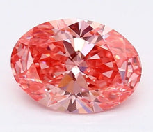 Load image into Gallery viewer, Fancy Vivid Pink Oval Cut Lab Grown Diamond 1.22 Carat VVS2 - Pobjoy Diamonds