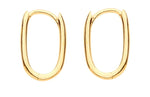 9K Yellow Gold Hinged Hoop Earrings - Pobjoy Diamonds