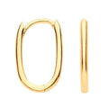 9K Yellow Gold Hinged Hoop Earrings - Pobjoy Diamonds