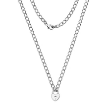 Load image into Gallery viewer, Sterling Silver Large Curb Link Padlock Neck Chain-Pobjoy Diamonds