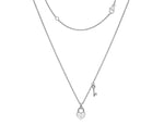 Sterling Silver Padlock & Key Charm Pendant & Necklace - Pobjoy Diamonds