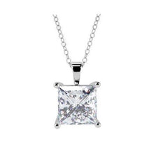 Load image into Gallery viewer, 18K White Gold 0.50 Carat Princess Cut Diamond Pendant