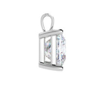 Load image into Gallery viewer, 18K White Gold 0.50 Carat Princess Cut Diamond Pendant