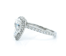 Load image into Gallery viewer, Pear Shape &amp; Halo Lab Diamond Ring 2.10 Carats Total