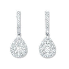 Load image into Gallery viewer, 18K White Gold 0.75 CTW Diamond Pear Drop Earrings G-H/Si - Pobjoy Diamonds