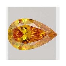 Load image into Gallery viewer, Fancy Vivid Yellow Orange Pear Cut Lab Grown Diamond 1.14 Carat VS1 - Pobjoy Diamonds
