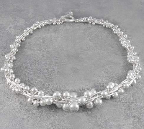 Handmade Silver Peppercorn Bracelet - Pobjoy Diamonds