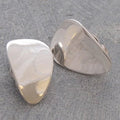Handmade Silver Petal Clip On Earrings - Pobjoy Diamonds