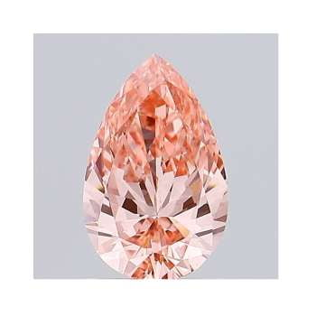 Fancy Vivid Pink Pear Shape Lab Grown Diamond 1.00 Carat - Pobjoy Diamonds
