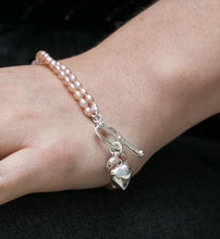 Load image into Gallery viewer, Twin Strand Oval Pink Freshwater Pearl Bracelet - Pobjoy Diamonds
