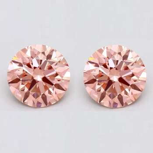 Lab Grown Intense Pink Diamond Stud Earrings - 1.10 Carats