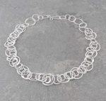 Handmade Sterling Silver Ladies Stellar Hoop Necklace - Pobjoy Diamonds