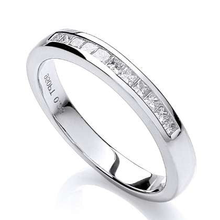 Load image into Gallery viewer, Platinum Half Eternity Ring Princess Cut 0.25 CTW - Pobjoy Diamonds