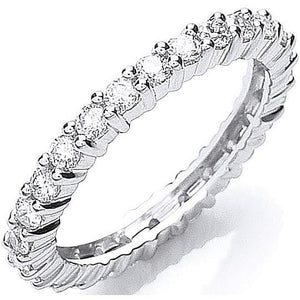 950 Platinum 1.00 CTW  Full Eternity Ring - Pobjoy Diamonds