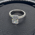 Radiant Brilliant Cut 4.05 Carat E/VVS1 & Platinum Ring - Balancing Payment - Pobjoy Diamonds