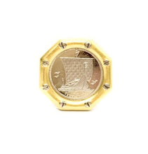 Load image into Gallery viewer, Handmade 9K or 18K Gold &amp; Platinum Coin Hexagonal Cufflinks